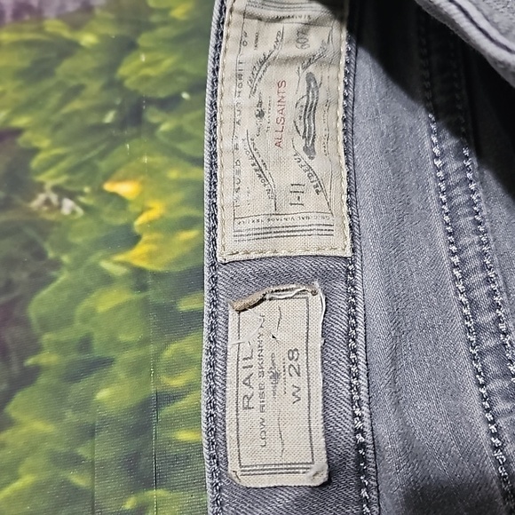All Saints Zippered Ankle Skinny Jeans Size 28 - Picture 5 of 7